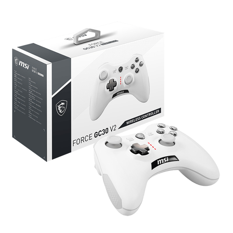 MSI Force GC30 V2 Gamepad Wireless Gaming Controller - White (JS-MSI-GC30V2W)