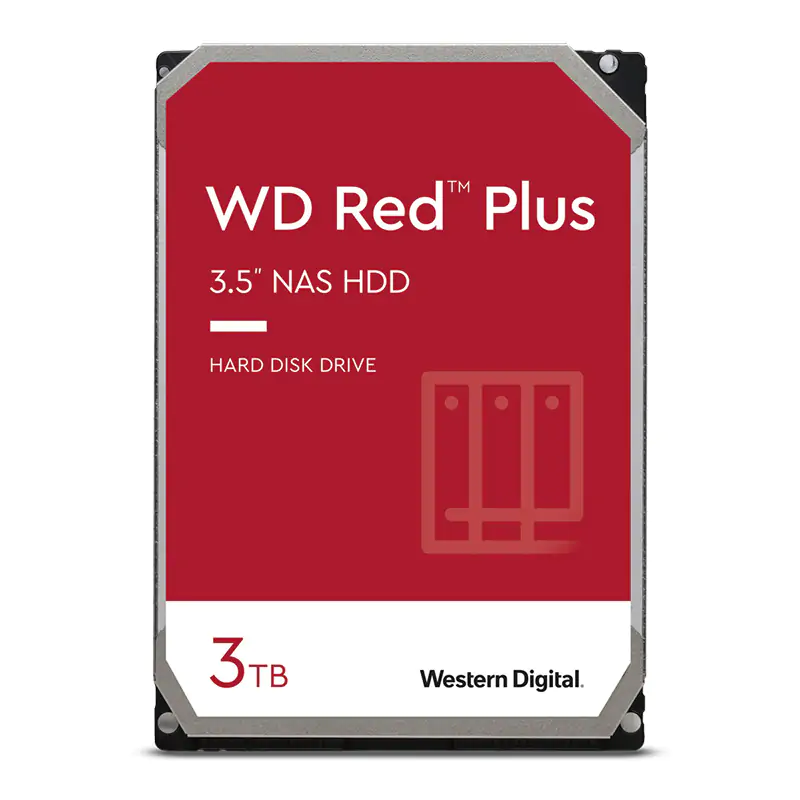 Western Digital 3TB Red Plus 5400RPM 3.5in NAS SATA Hard Drive