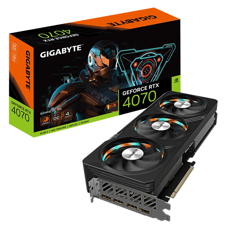 Gigabyte GeForce RTX 4070 Gaming OC 12G Graphics Card (GV-N4070GAMING OC-12GD)