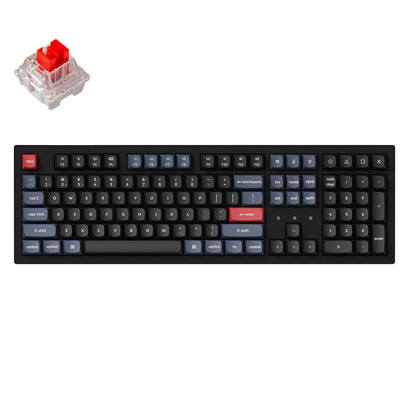 Keychron K10 Pro QMK/VIA RGB Hot-Swappable Wireless Mechanical Keyboard - Red Switch