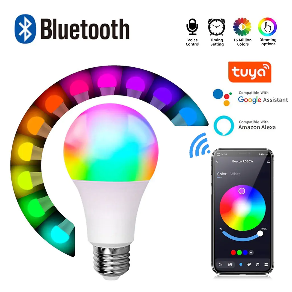 tvilling Misvisende Spil Smart Light Bulbs WiFi LED Bulb globe Voice & Remote Control Dimmable  Multicolor RGBCW Compatible with Alexa Google Home SmartThings No Hub  Required - Umart.com.au