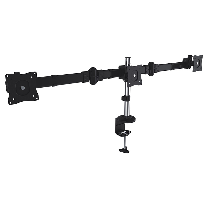 Brateck 13-27 inch Triple Monitor Arm Mounts with Desk Clamp (LDT06-C03)