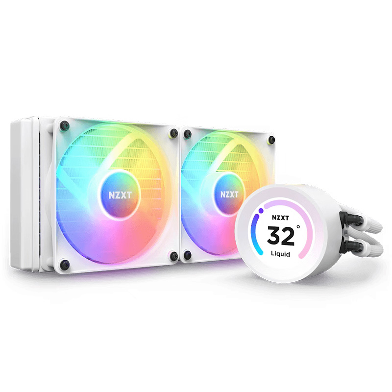 NZXT Kraken Elite 240 RGB 240mm AIO Liquid CPU Cooling with LCD Display - White