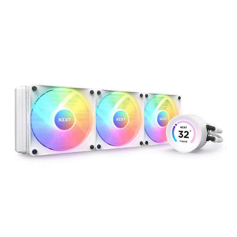 NZXT Kraken Elite 360 RGB 360mm AIO Liquid CPU Cooling with LCD Display - White