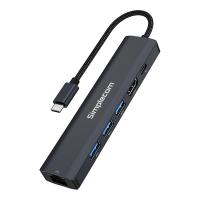 Simplecom USB-C SuperSpeed 6-in-1 Multiport Docking Station