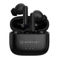 MoreJoy MJ141Black Jouirbuds Pro Hybrid ANC Wireless Earbuds Active Noise Cancelling Headphones Bluetooth 5.2 Stereo in Ear Earphones, Immersive Sound