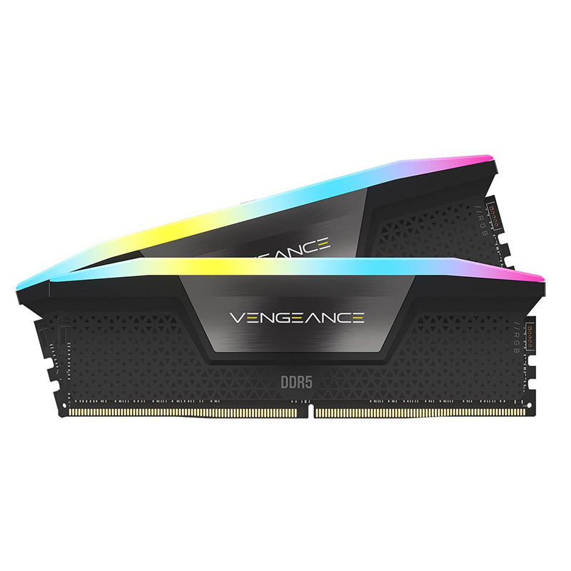 Corsair 32GB (2x16GB) CMH32GX5M2B6400C32 Vengeance RGB CL32 6400MHz DDR5 DRAM - Black 