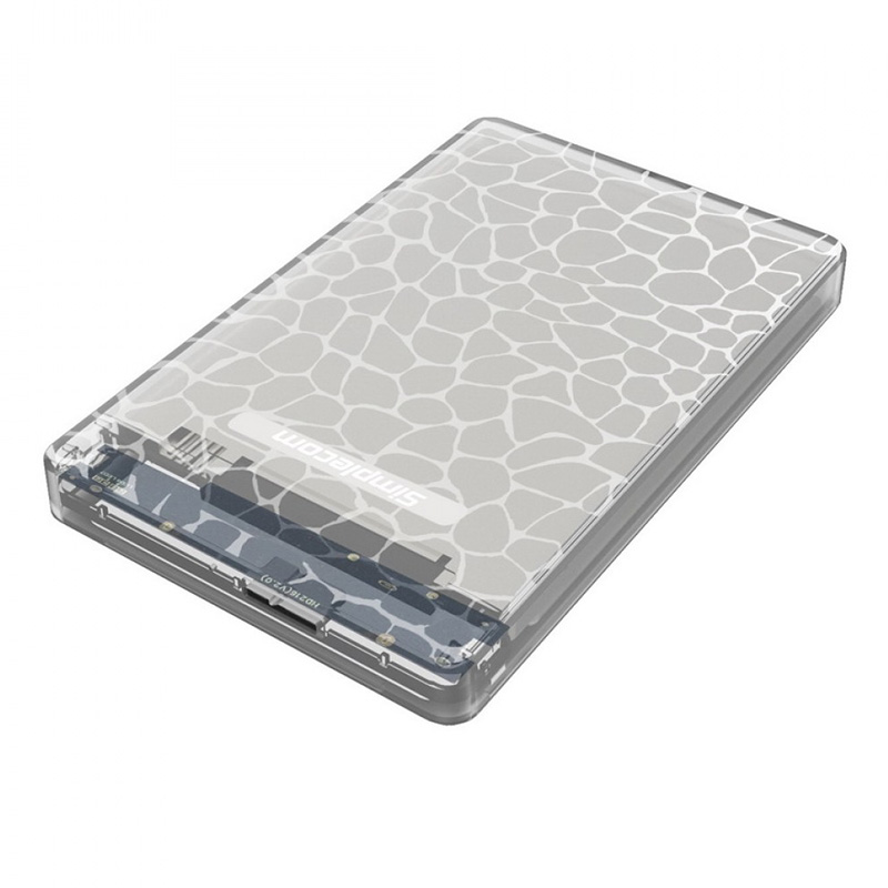 Simplecom Tool Free 2.5in SATA to USB 3.0 HDD/SSD Enclosure Clear (SE101-CL)