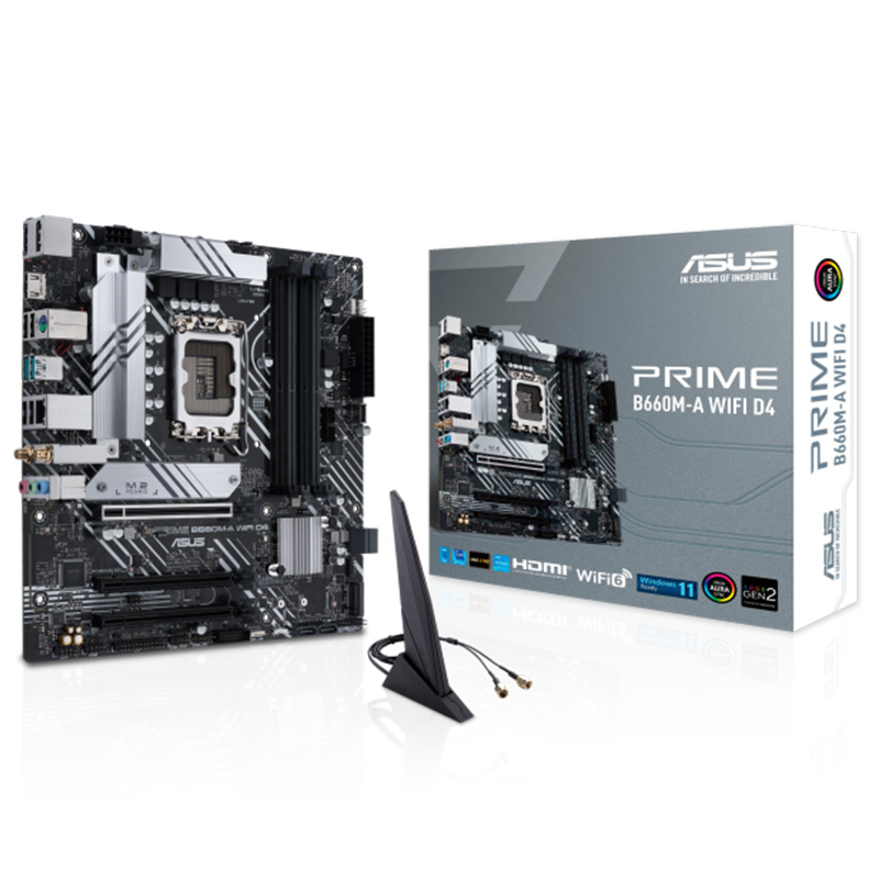 Asus Prime B660M-A LGA 1700 D4 WiFi mATX Motherboard (PRIME B660M-A WIFI D4)