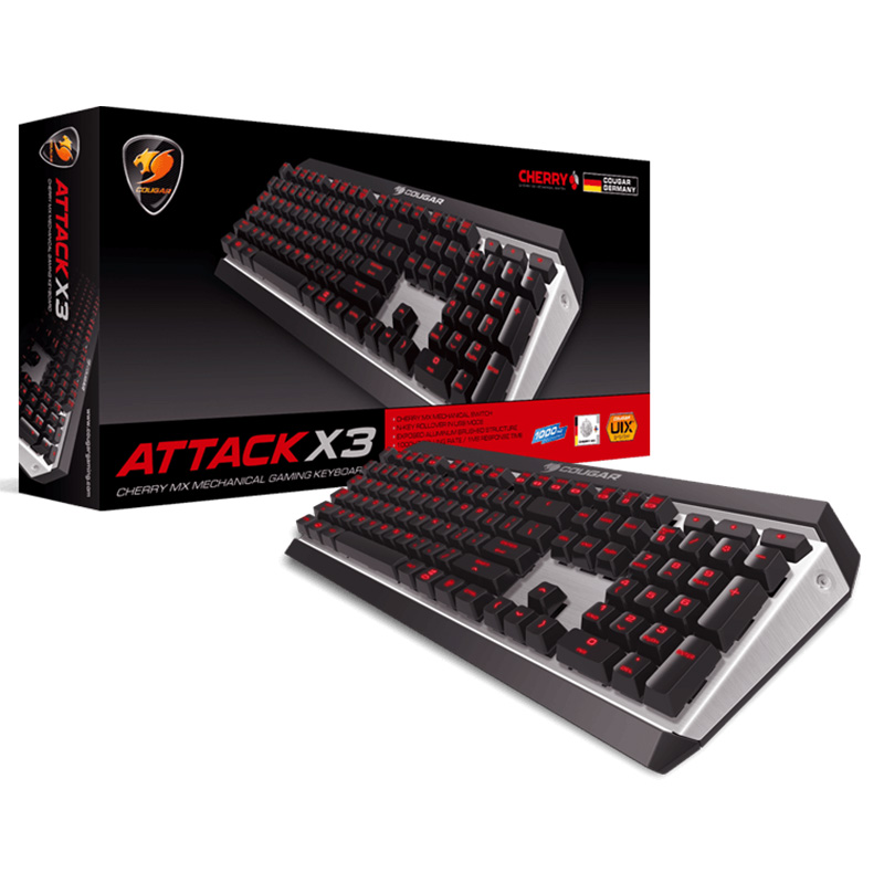 Cougar Attack X3 - Cherry Red Mechanical Keyboard