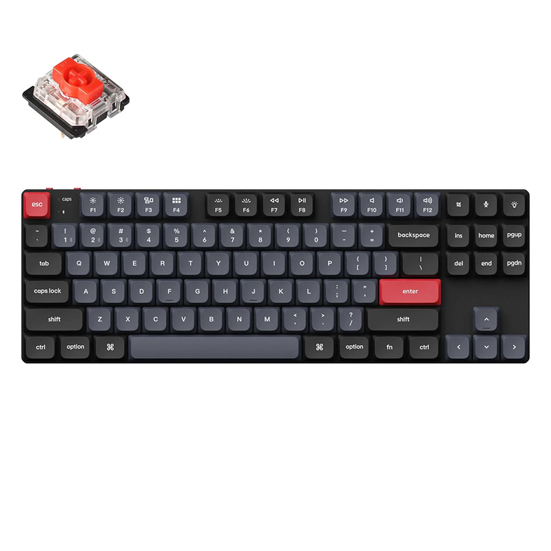 Keychron K1 Pro QMK/VIA RGB Backlight Wireless Custom Mechanical Keyboard - Red Switch (KBKCK1PH1RED)