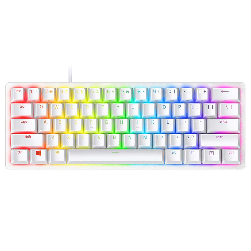 Razer Huntsman Mini Optical Gaming Keyboard Mercury - Clicky Purple Switch (RZ03-03390300)