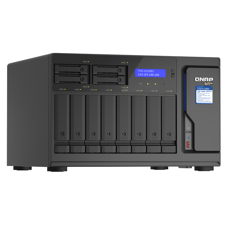 QNAP TVS-H1288X-W1250 8+4 Bay No Disc XEON 6 Core 16GB NAS