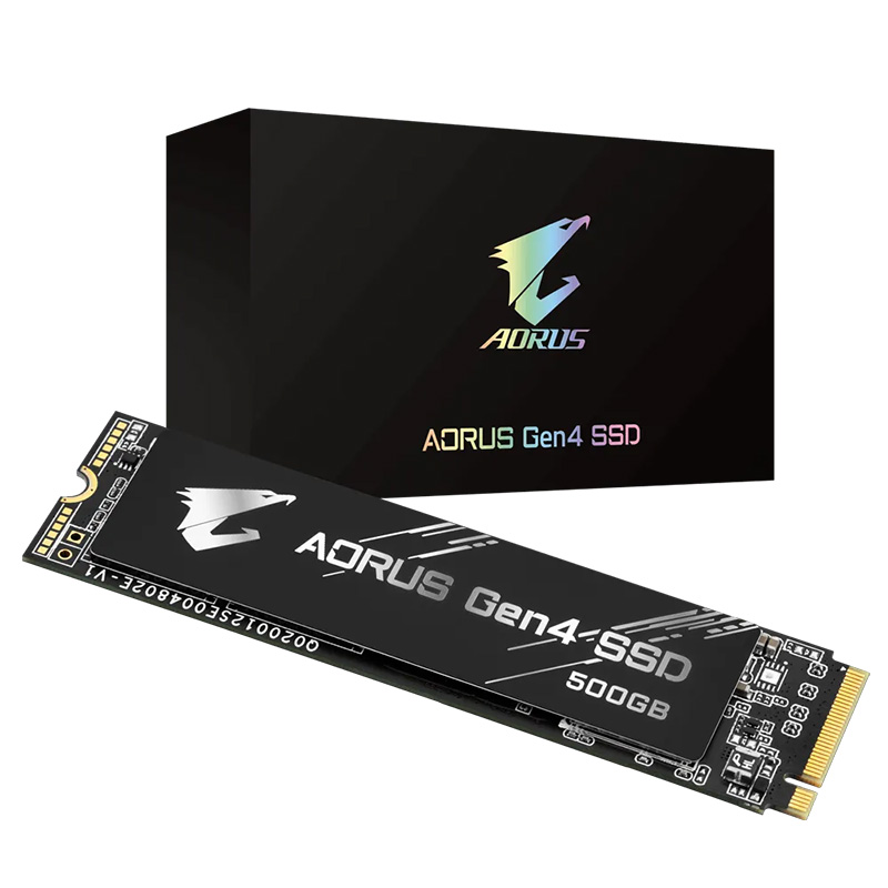 Gigabyte Aorus Gen4 500GB PCIe 4.0 M.2 3D TLC NAND NVMe SSD (GP-AG4500G)