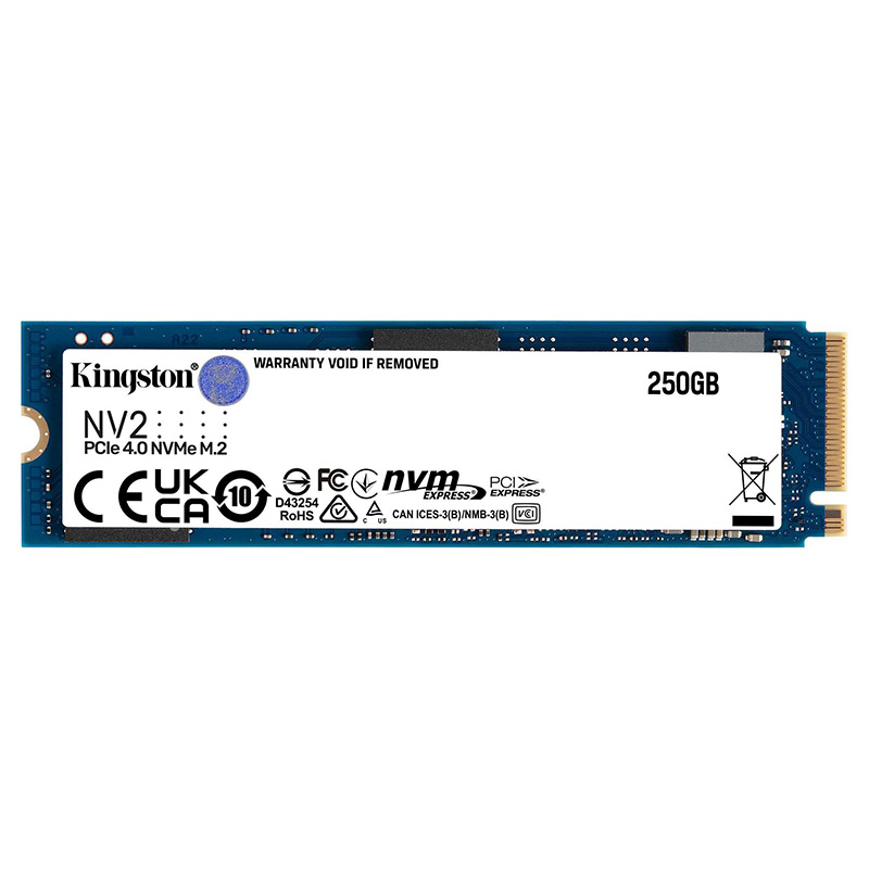 Kingston NV2 250GB PCIe Gen4 M.2 2280 NVMe SSD (SNV2S/250G)