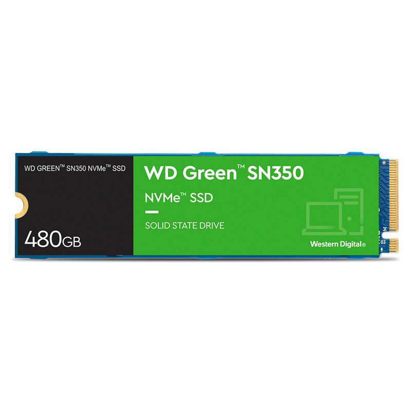 Western Digital Green SN350 480GB PCIe Gen3 M.2 NVMe SSD (WDS480G2G0C)