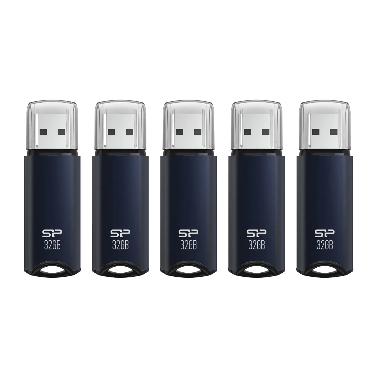 Silicon Power 32GB Marvel M02 USB 3.0 Flash Drive - Navy Blue (5-Pack)