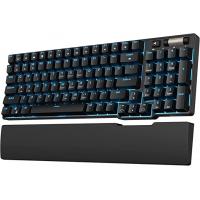 RK ROYAL KLUDGE RK96 90% 96 Keys BT5.0/2.4G/USB-C Hot Swappable Wireless Mechanical Keyboard with Magnetic Wrist Rest, Blue Backlight, Blue Switch