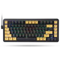 Redragon K649 78% Wired Gasket RGB Gaming Keyboard, 82 Keys Layout Hot-Swap Compact Mechanical Keyboard, Sound Absorbing Foam, Quiet Custom Linear S