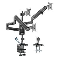 Monitor-Accessories-Brateck-17in-27in-Triple-Monitors-Pole-Mounted-Epic-Gas-Spring-Aluminum-Monitor-Arm-with-USB-Space-Grey-5
