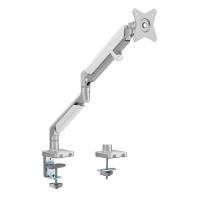 Brateck 17in-32in Single Monitor EPIC Gas Spring Aluminum Monitor Arm Gloss Grey