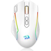 Redragon M810 Pro Wireless Gaming Mouse, 10000 DPI Wired/Wireless Gamer Mouse w/Rapid Fire Key, 8 Macro Buttons, 45-Hour Durable Power Capacity，White