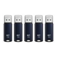 Silicon Power 32GB Marvel M02 USB 3.0 Flash Drive - Navy Blue (5-Pack)