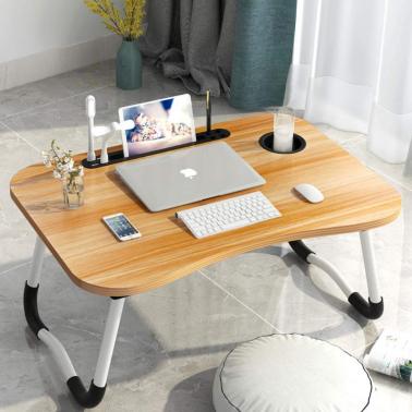 Lap Desk with Cup Holder and USB Interface, Adjustable Laptop Table for ...