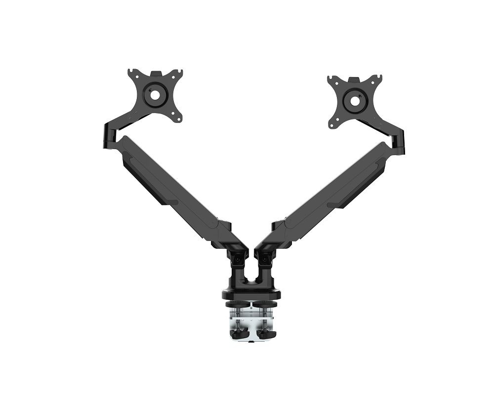 Loctek Premium Mount, 17"32" Dual Gas Spring Monitor Stand Aluminum