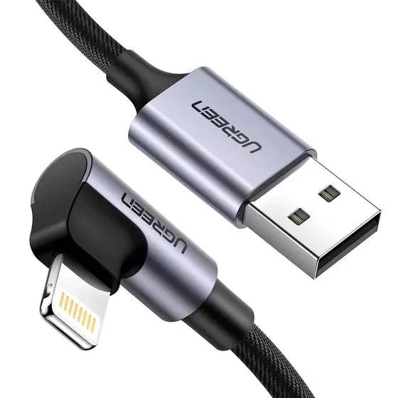 UGREEN Angled Lightning To USB A Male Cable(90° Angle) 1M
