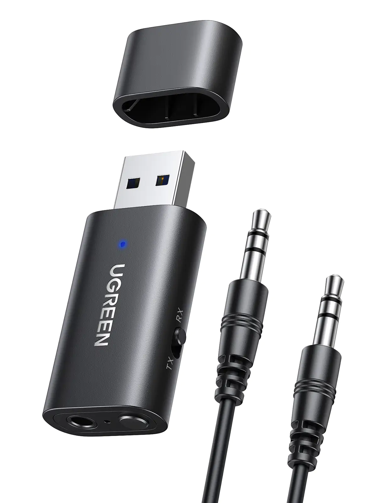 UGREEN USB 2.0 to 3.5mm Bluetooth Transmitter/Receiver Adapter with Audio Cable