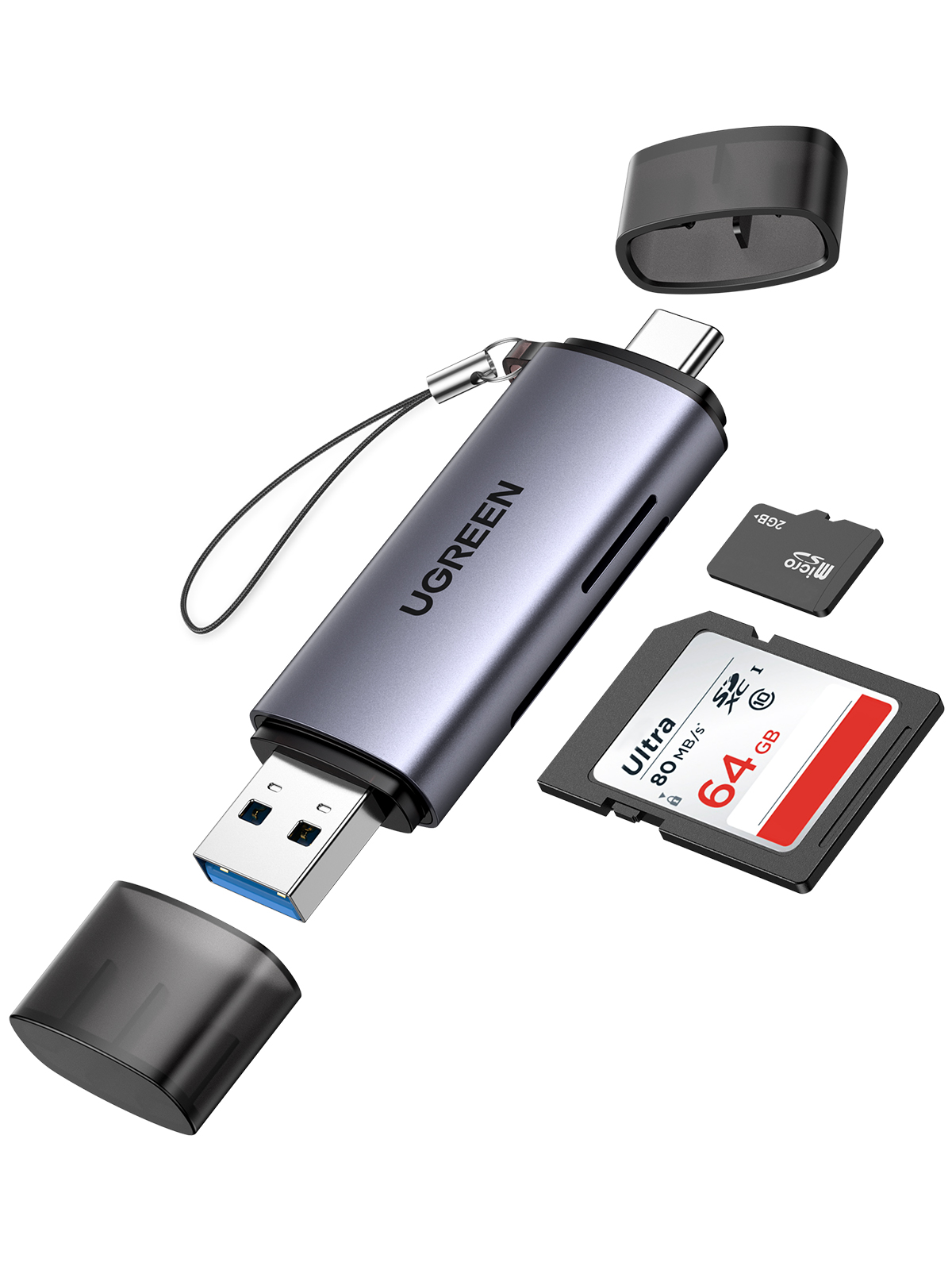 UGREEN USB-C +USB-A To TF/SD 3.0 Card Reader
