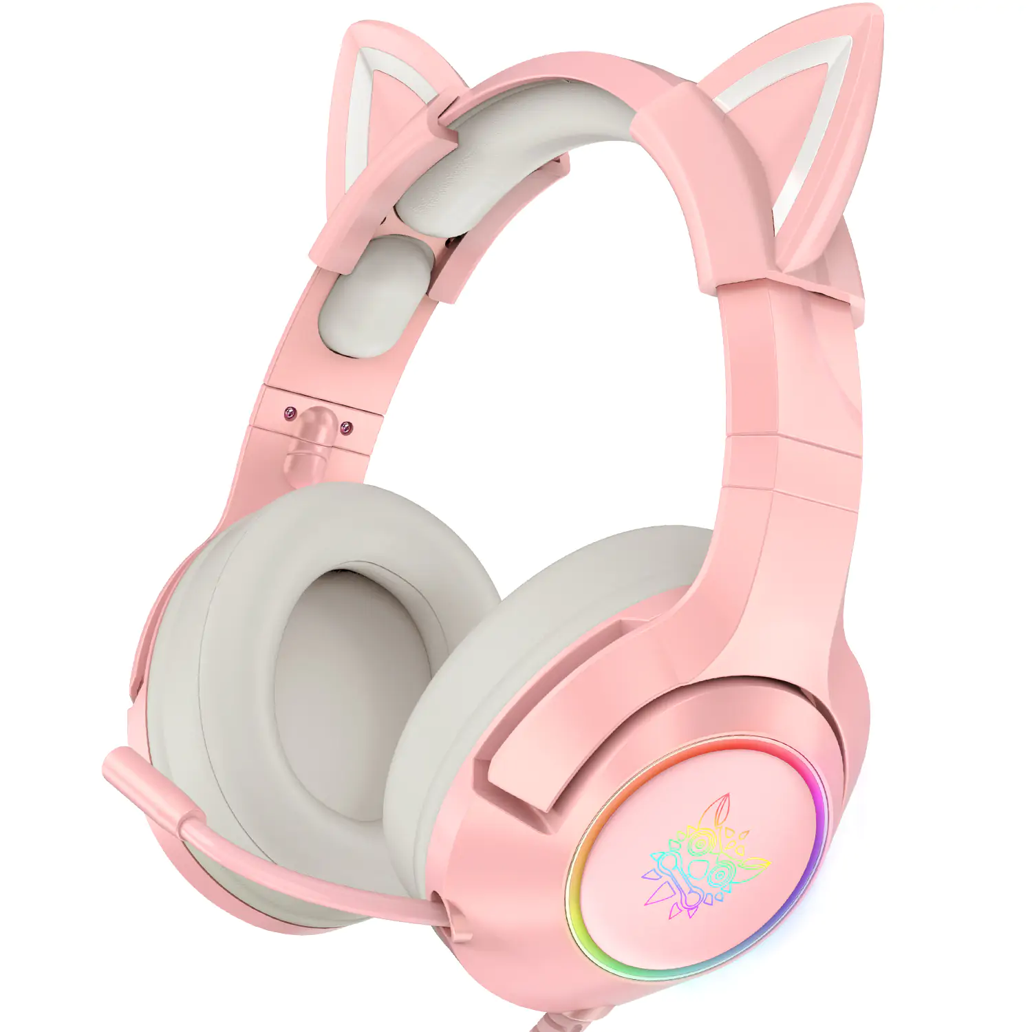 ONIKUMA K9 Pink Gaming Headset with Removable Cat Ears Umart .au