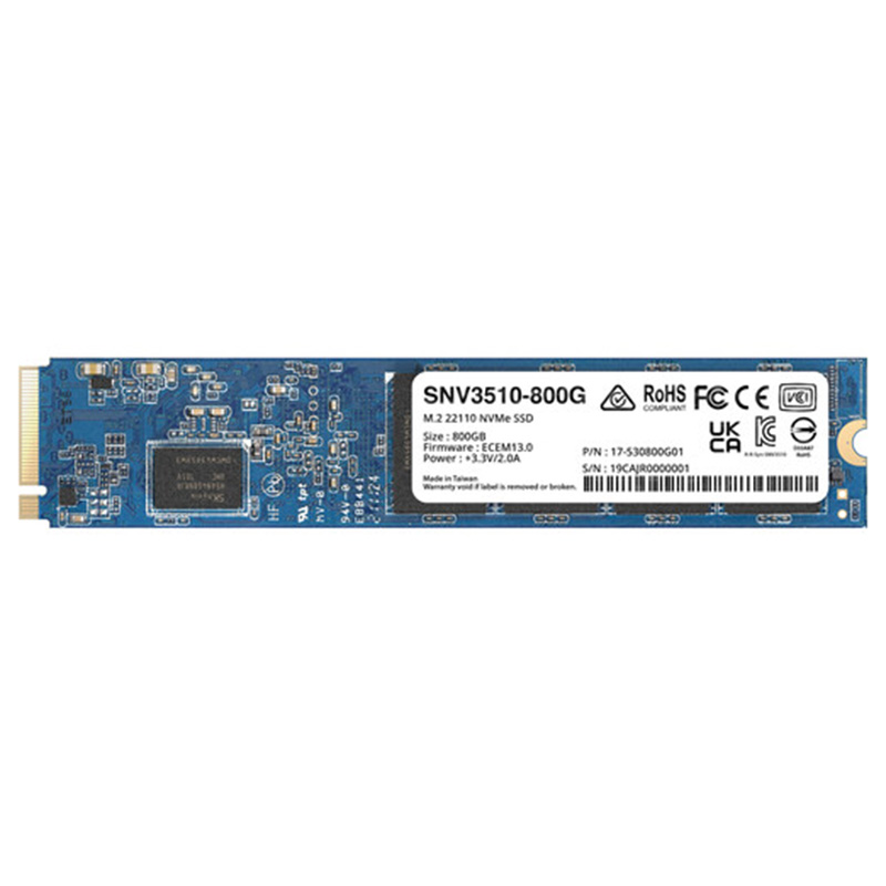 Synology SNV3510 800GB PCIe 3.0 M.2 NVMe SSD (SNV3510-800G)