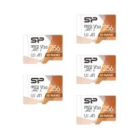 Silicon Power Superior PRO 256GB Micro SD Card, 4K/HD, 100MB/s Read, U3, C10, A1, V30 with Adapter (5-pack)