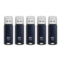 USB-Flash-Drives-Silicon-Power-128GB-Marvel-M02-USB-3-0-Flash-Drive-Navy-Blue-5-Pack-4