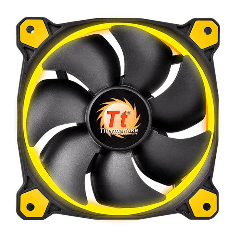 Thermaltake Riing 12 High Static Pressure 120mm Yellow LED Fan (CL-F038-PL12YL-A)