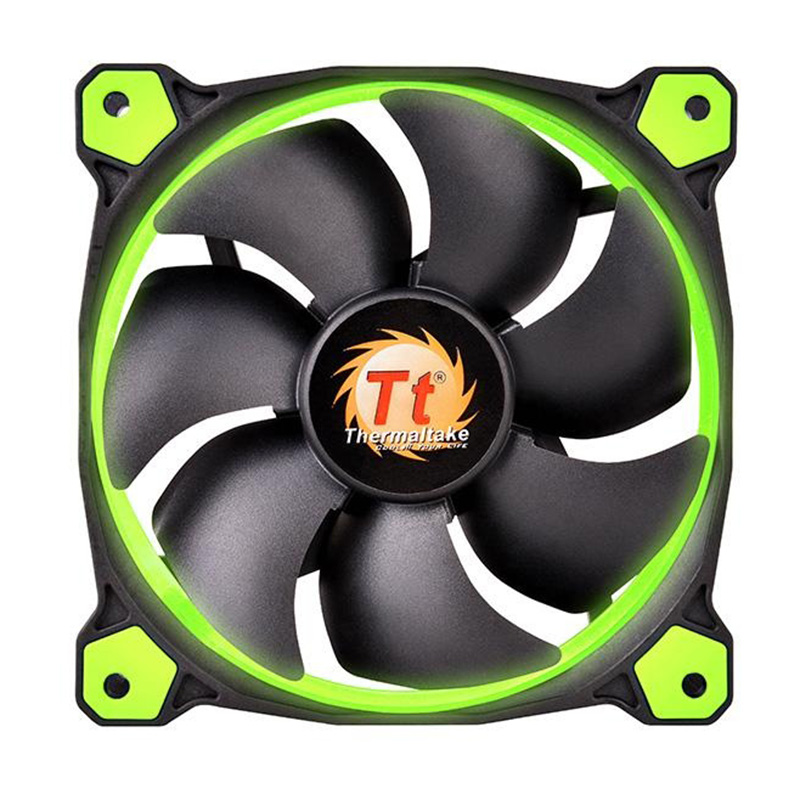 Thermaltake Riing 14 High Static Pressure 140mm Green LED Fan (CL-F039-PL14GR-A)