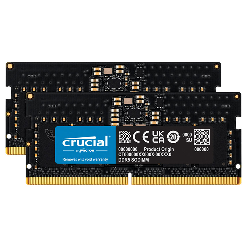 Crucial 16GB (2x8GB) CT2K8G48C40S5 4800MHz SODIMM DDR5 RAM