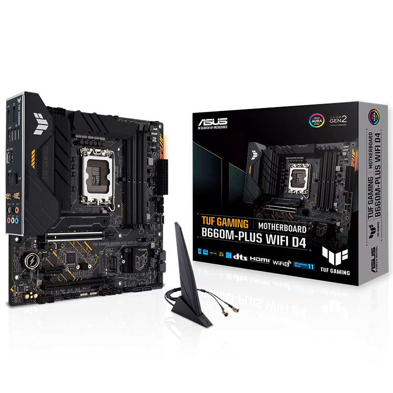 Asus TUF Gaming B660M-Plus LGA 1700 D4 WiFi mATX Motherboard (TUF GAMING B660M-PLUS WIFI D4)