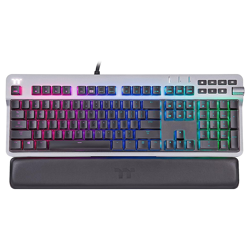 Thermaltake ARGENT K6 RGB Low Profile Wired Mechanical Gaming Keyboard - Cherry MX Speed Silver (GKB-KB6-LSSRUS-01)