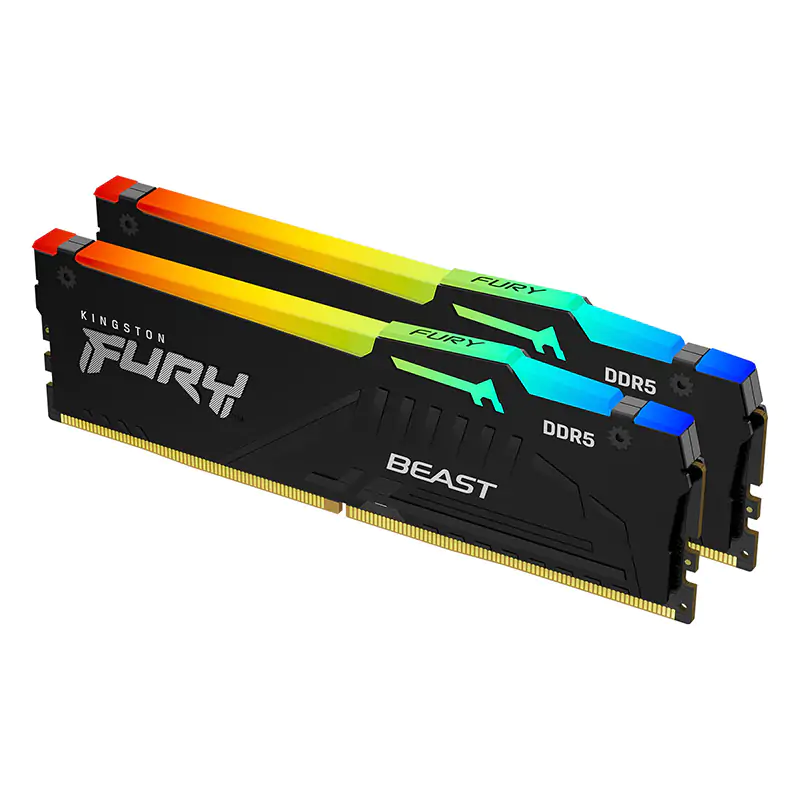 Kingston 64GB (2x32GB) KF560C36BBEAK2-64 Fury Beast RGB 6000MHz DDR5 RAM