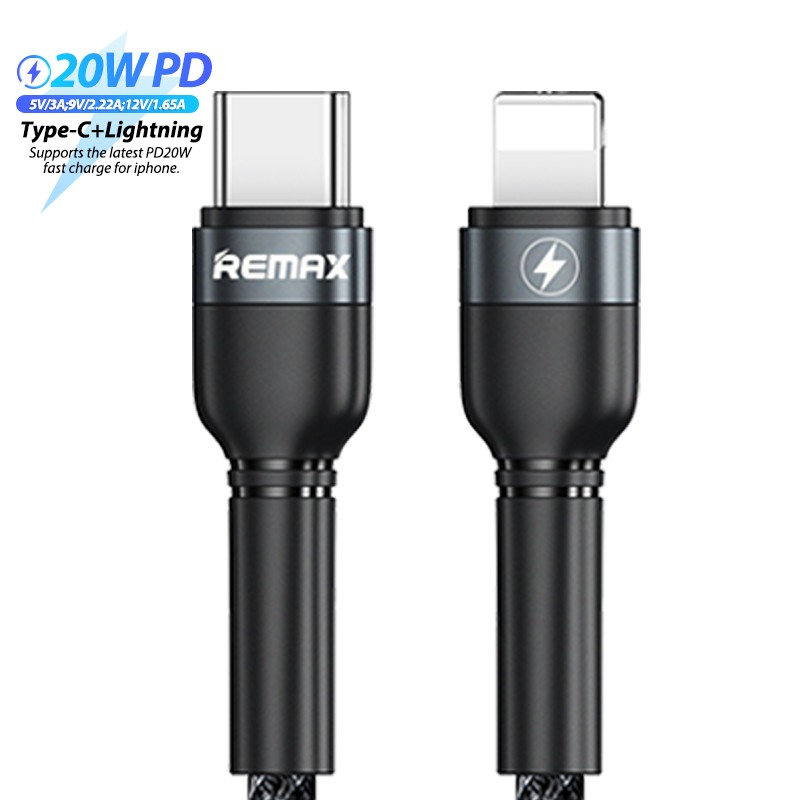 MOREJOY Remax 20W PD Fast Charging Cable C to L Lightning Cable 5A fast charging data cable for iphone, iphone pad