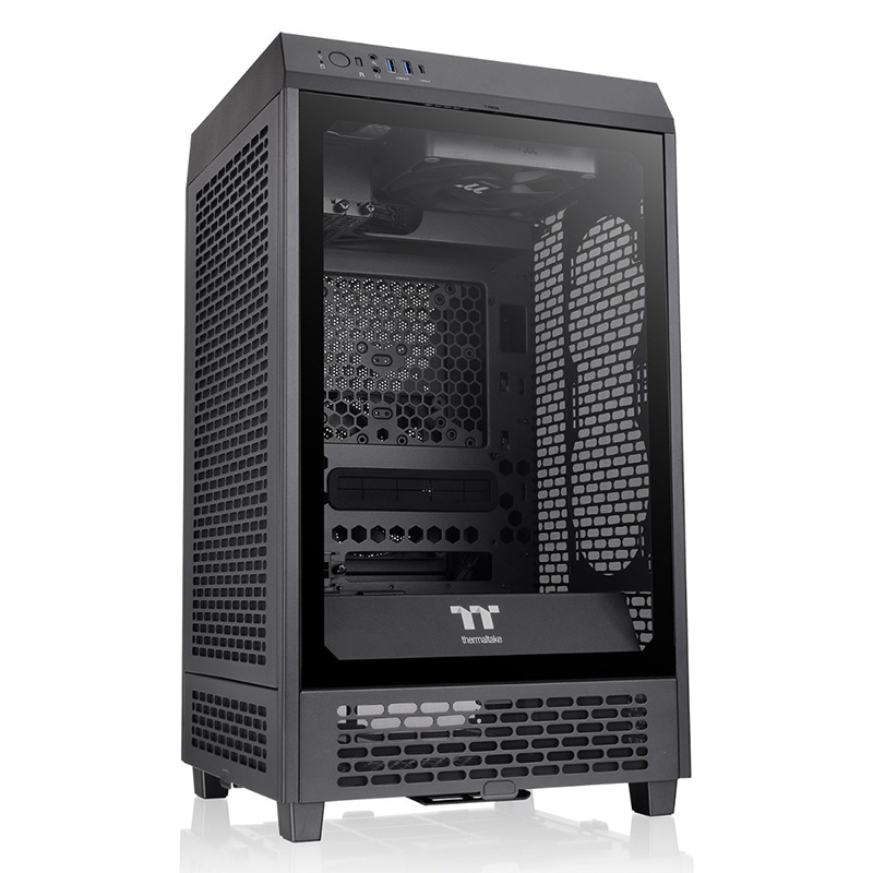 Thermaltake Tower 200 Mini TG Mini-ITX Case - Black