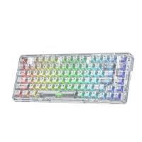 Redragon K649 PRO 78% 3-Modes Wireless Gasket RGB Gaming Keyboard, Full White Transparent 