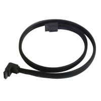 SilverStone CP08 SATAIII 90 Degrees Angled Sleeve SATA Cable - Black (SST-CP08)