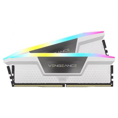 Corsair 32GB (2x16GB) CMH32GX5M2E6000C36W Vengeance RGB CL36 6000MHz DDR5 RAM - White - OPENED BOX 86556