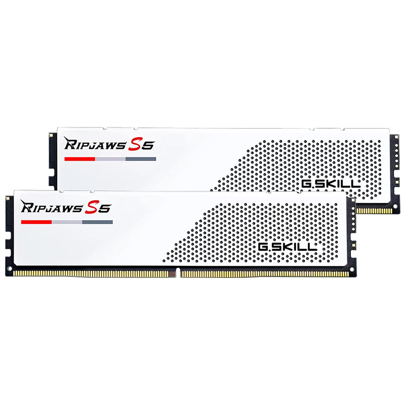 G.Skill 64GB (2x32GB) F5-6000J3040G32GX2-RS5W Ripjaws S5 6000MHz CL30 DDR5 RAM - White