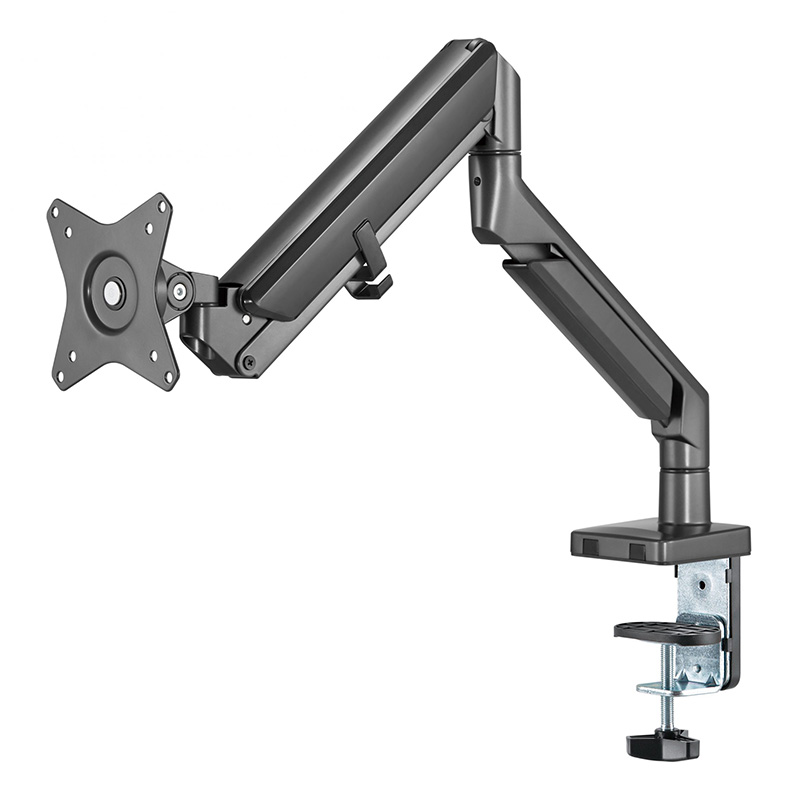 Brateck 17in-32in Single Monitor EPIC Gas Spring Aluminum Monitor Arm Space Grey (LDT37-C012-SG)