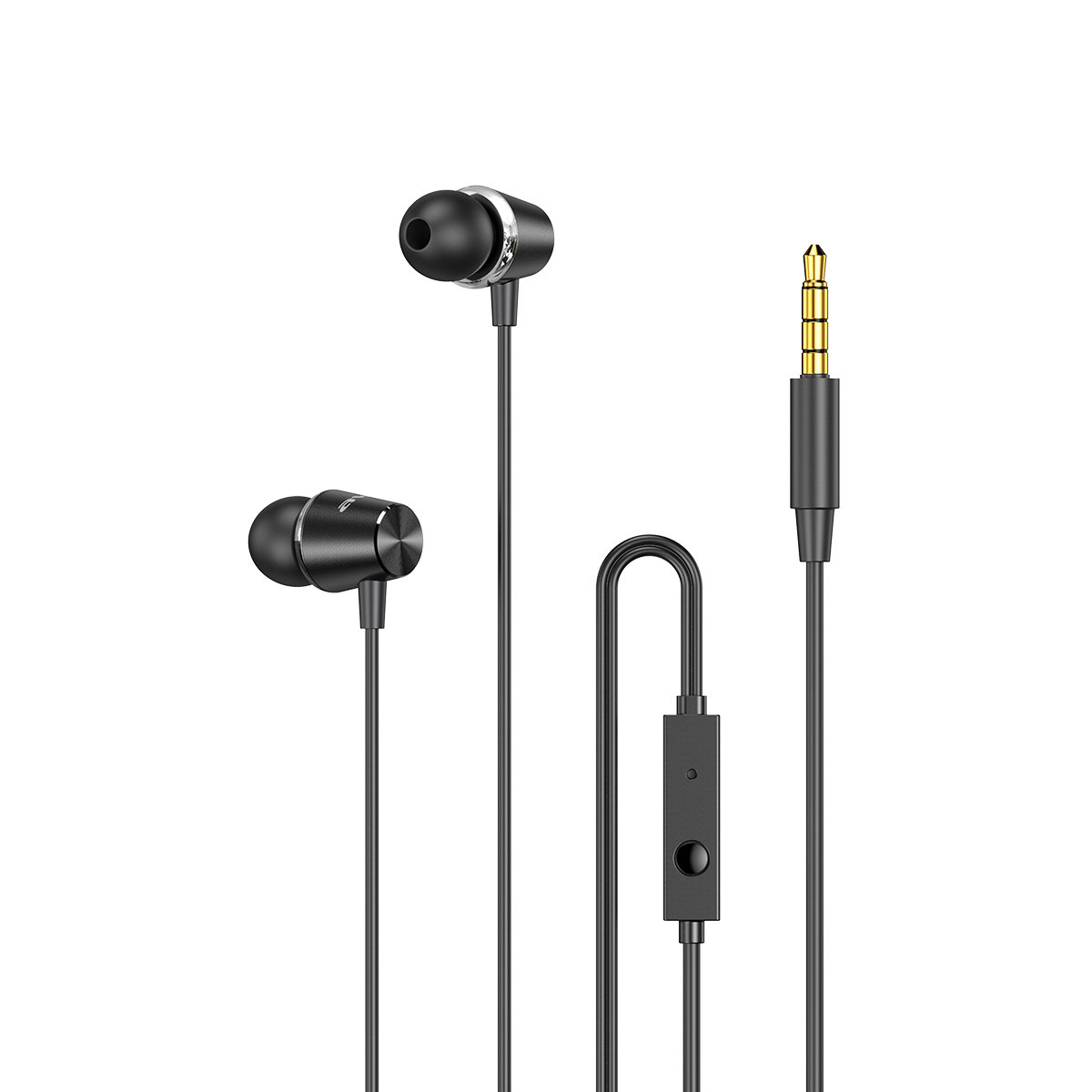 MOREJOY Awei 3.5 In-ear Headpones for Mobile phones, computer with Miscro phone Black